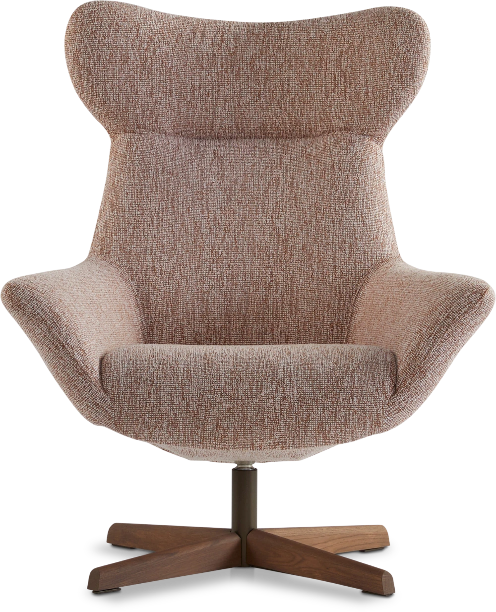 Joe roze met houten draaivoet