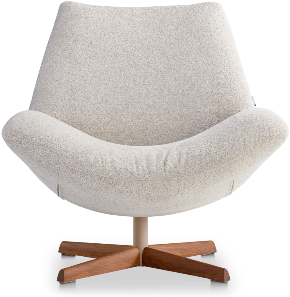 Rocco draaivoet hout hoog